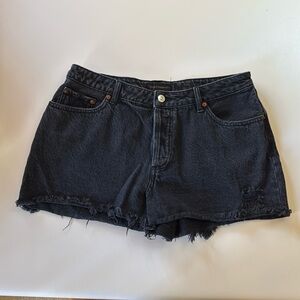 House of Harlow 1960 Frayed High Rise Mom Shorts
